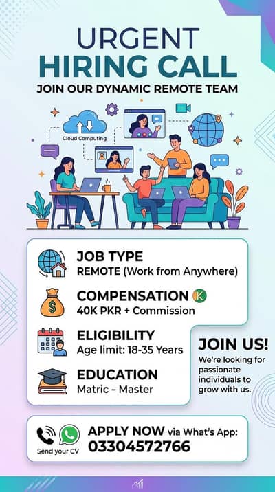 Remote job 03304572766WTSAPP