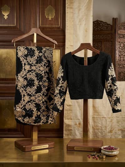 Readready to wear Black sarree and black maxi is for sale