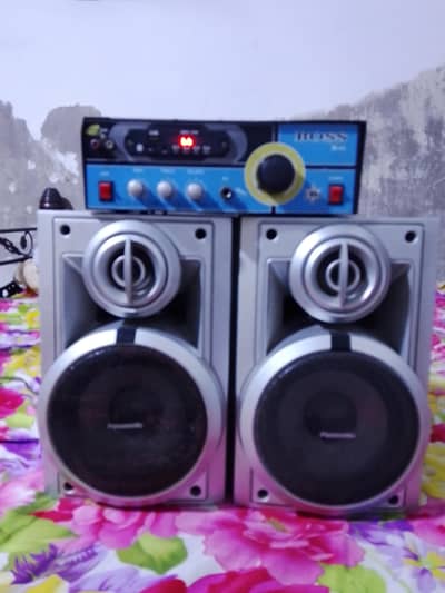 Boss amplifier.  Panasonic. speaker