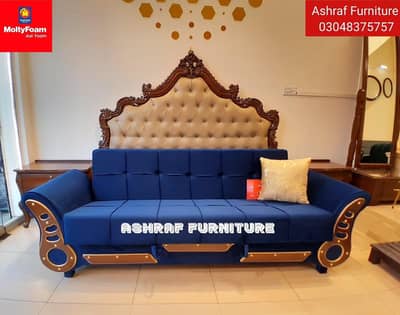 sofa cum bed/2 in 1 sofa/sofa bed/wooden sofa/3 seater Molty foam sofa