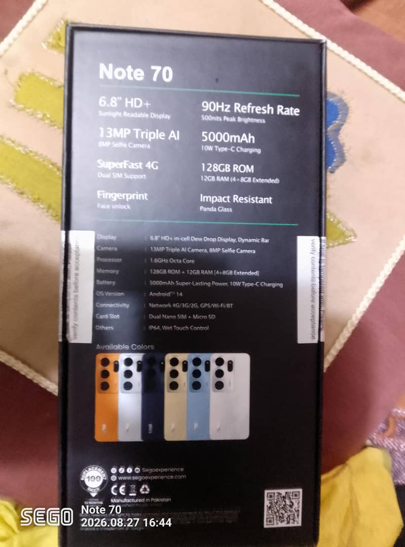 SEGO Note 70 1