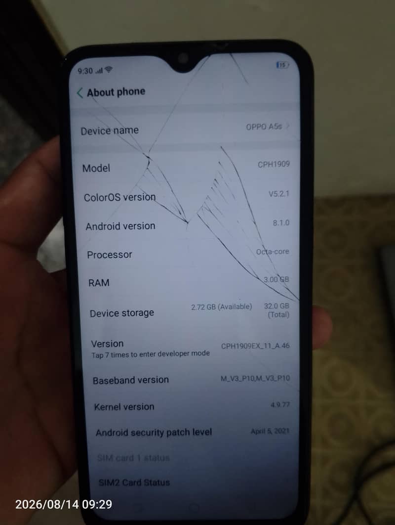 oppo a5s 0
