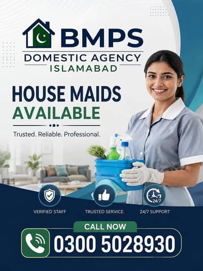 maids,cooks, drivers, patient ,office boy, domestic staff providing