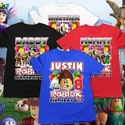Pack of 3 Roblox T-shirts for boys