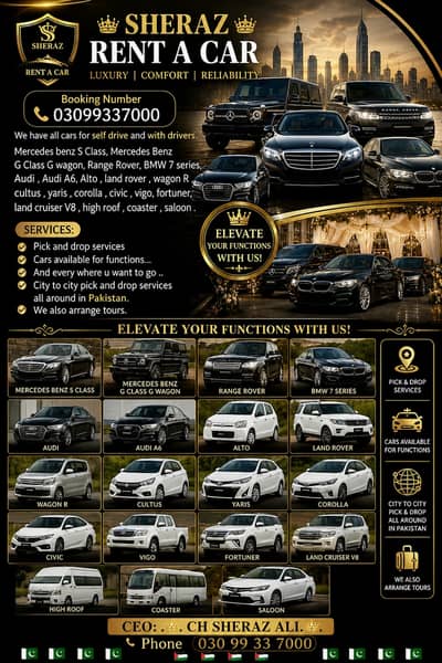 SHERAZ RENT A CAR 03099337000