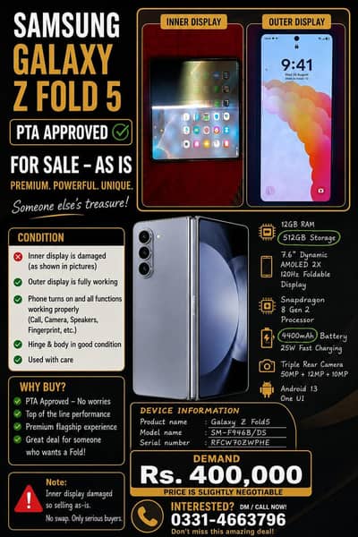 Samsung Mobile Z Fold 5