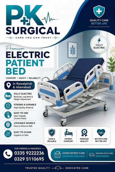 Manual Bed , Patient Bed , Hospital Bed , Surgical / ICU Electric Bed