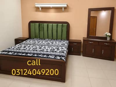 wooden bed set complete call 03124049200
