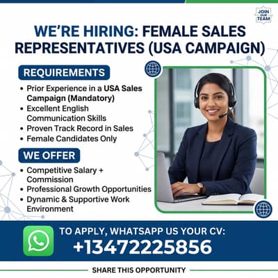 Customer sales Representative for usa campaign