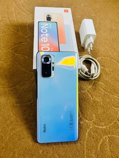 Xiaomi Redmi Note 10 Pro With Completed Box Charger Cable 6+2/128