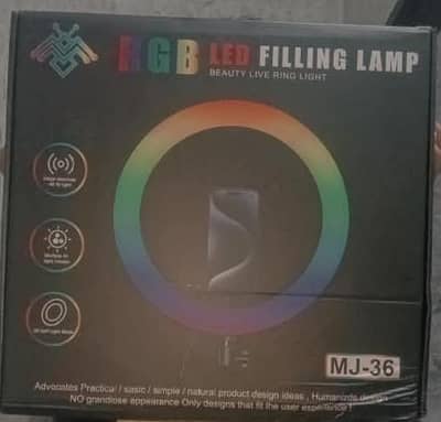 light with RGB lights with adjustable lights 360 rotating pan