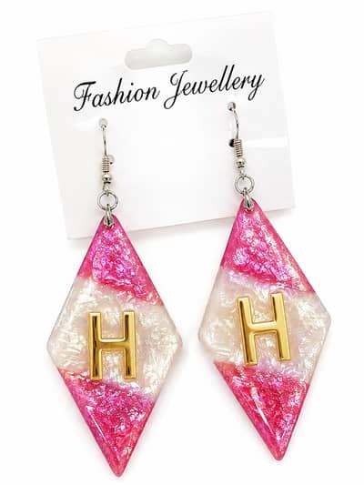 resin floral jhumkas
