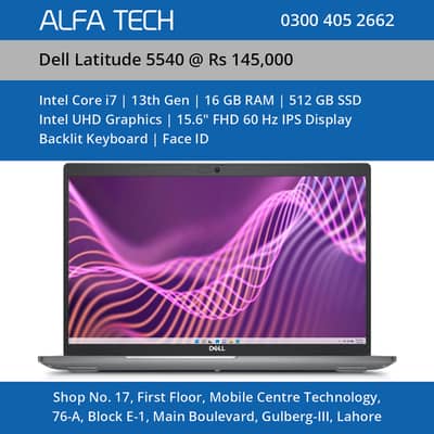 Dell Laptop Core i7 13th Generation 16GB 512GB 15.6” | Latitude 5540