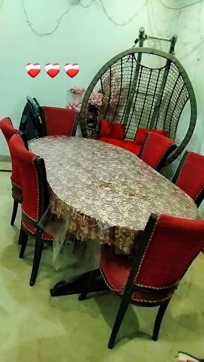 Dining Table Set 6 Chairs | 42×72 Inches | 50,000 PKR