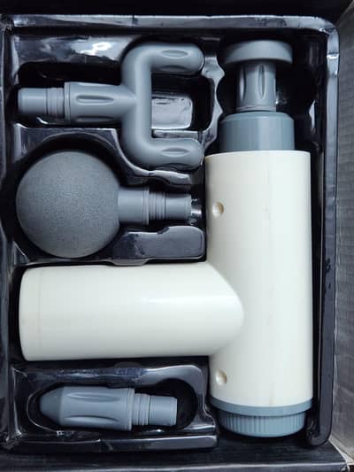 Handheld Fascial Massage Gun with 4 Interchangeable Heads (Like New)