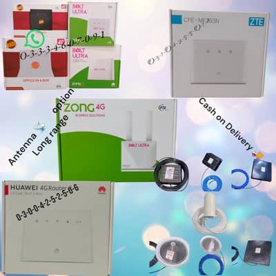 ZONG DEVICE with Battery backup USB / ROUTER / anteena Devices + COD