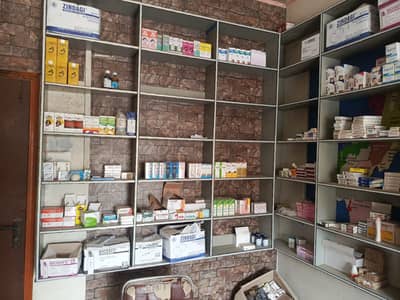 Medical Store Racks / Counters and Clinic Bed for Sale