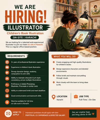 We are looking for a talented and experienced Illustrator