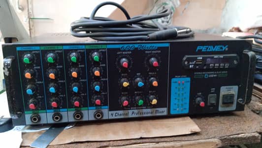4 channels audio sound mixer with 2 box & 1 mic