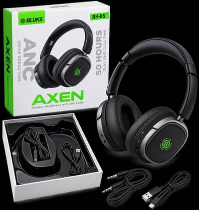 BLUKS AXEN BK-85 Wireless ANC Headphones – 50 Hours Battery