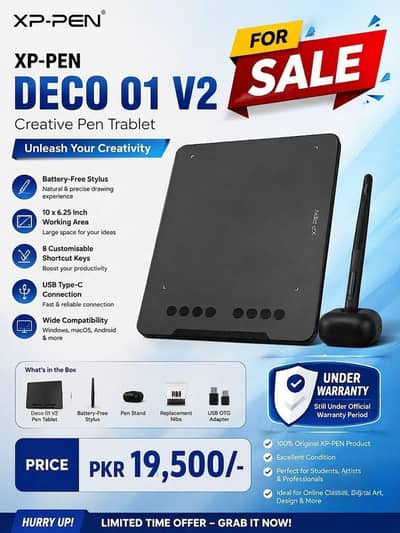 XP-PEN Deco 01 V2 Creative Pen Tablet | Under Warranty