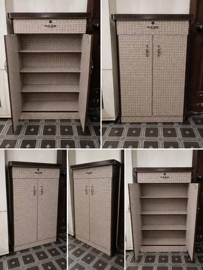 Beautiful Woven Design Wooden Almirah /