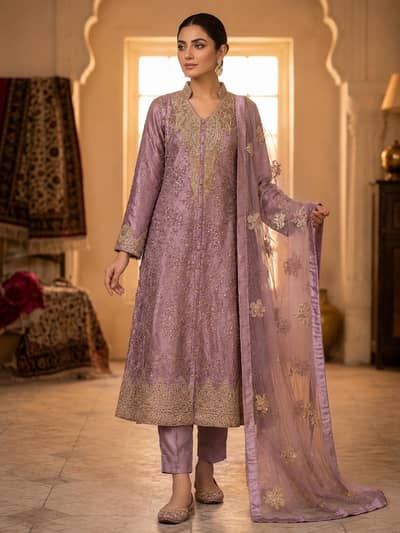 A FROCK WITH BEAUTIFUL DUPPATA AND TROUSER