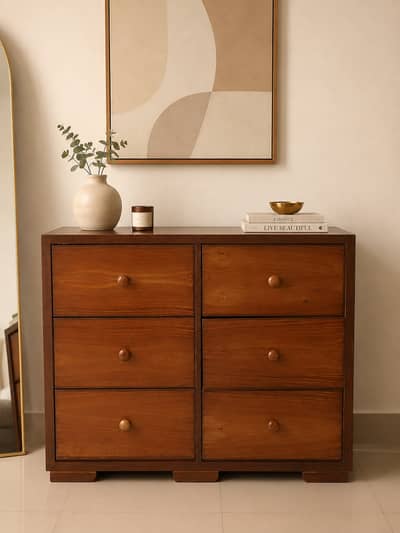 6-drawer wooden dresser