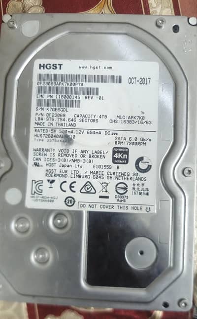 4TB Hard Disk Thailand