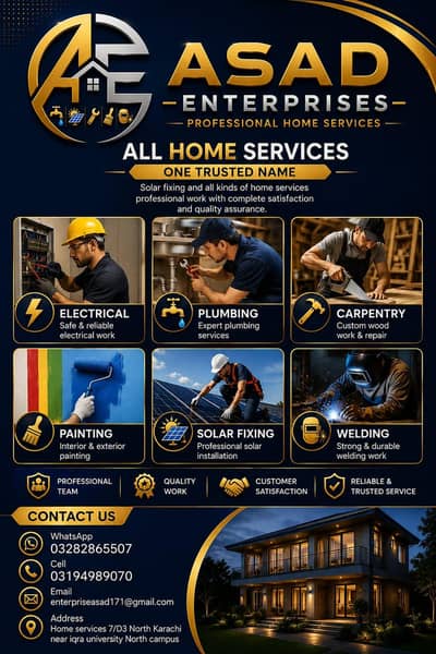 Asad Enterprises All Karachi Home, Office & Flat Shop service's