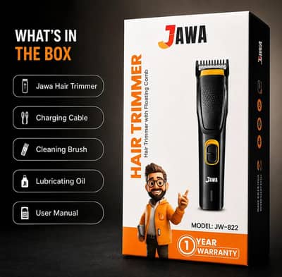 JAWA JW-822 Professional Hair Trimmer with Floating Comb