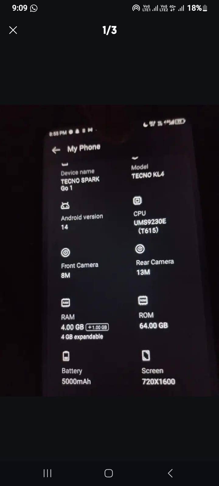 Tecno Spark Go 1