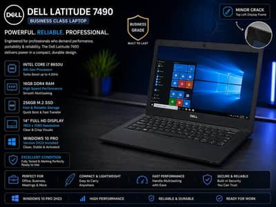 Dell Latitude 7490 | Core i7 8th Generation | 16 GB DDr4 Ram