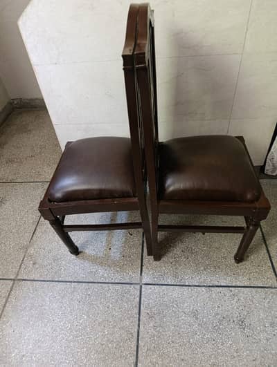 Pair of Wooden Chairs with Cushioned Seats – Used, Good Condition