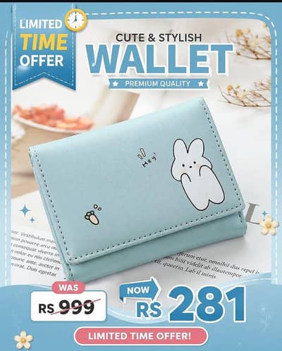 **Cute & Stylish Premium Wallet – Limited Time Offer**