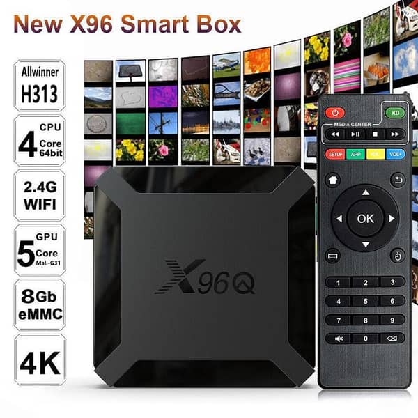 Original X 96 Android Box 8 GB ram 128 Gb StorageDescription -Special Original X96Q 4K Ultra HD Smart Android 10.0 TV Box - All winners H313 Quad-Core, 8GB eMMC, 2.4G WiFi Media Player