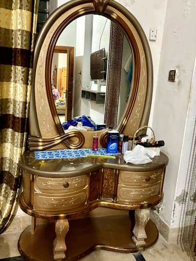 Bed and dressing table