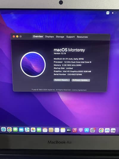 MacBook Air Early 2015 8GB/ 128GB With latest MacOS
