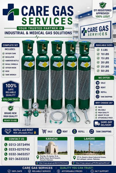 Medical Oxygen Cylinders, Oxygen Gas & Industrial Gases