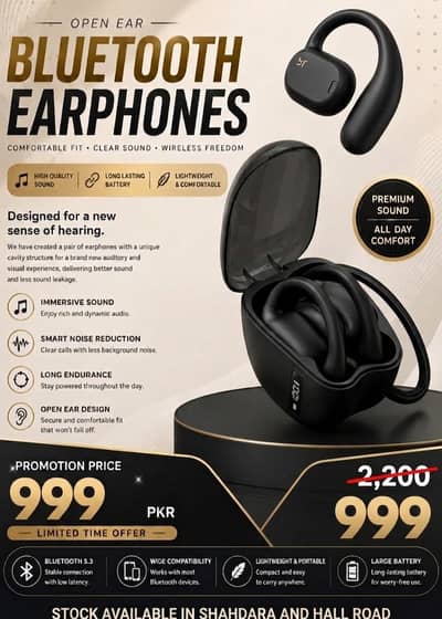 JS371  | OPEN EAR HOOK EARBUDS | earbuds | headphones