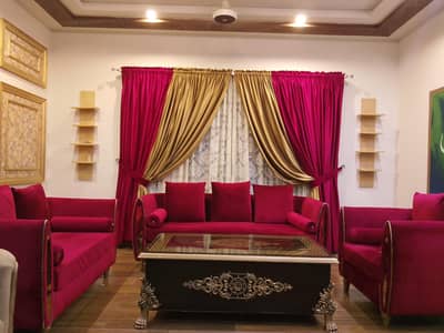 sofa 1 2 3 with matching curtains and L shape