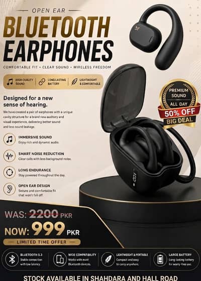 JS371  | OPEN EAR HOOK EARBUDS | earbuds | headphones