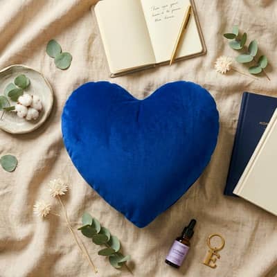 Heart-Shaped Cushion in Velvet