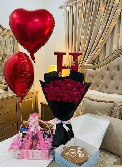 flower bouquet, chocolate basket, birthday gift, anniversary gift,tedd