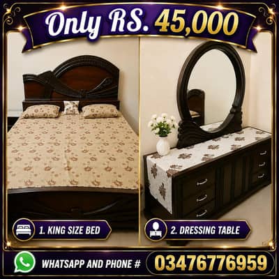 King Size Bed and Dressing