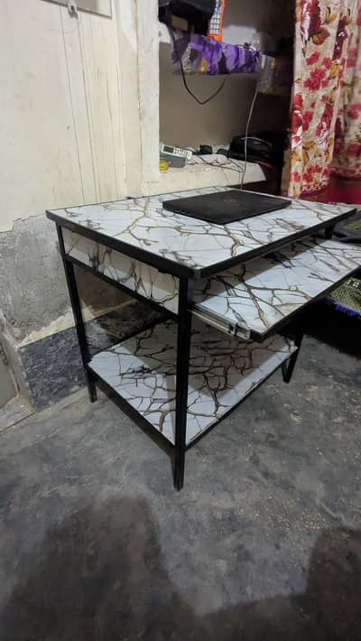 Computer Table made of Iron Frame + wooden sheet
