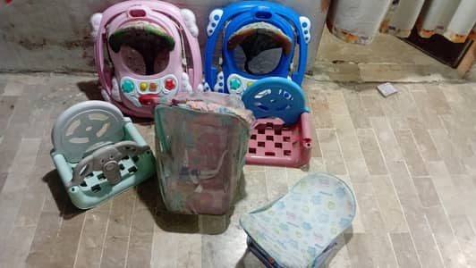 Baby Item Sale -Walkers,Swings,Carry Cot &Bath Chair [Rs 500 each]