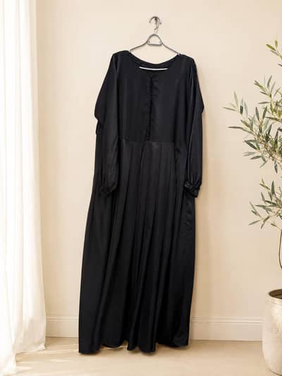 greyish black women stylish abaya