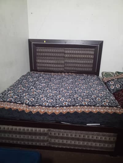 wooden bed