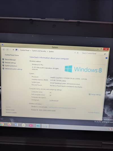 Dell Office Laptop i7 250gb SSD, 8gb Ram